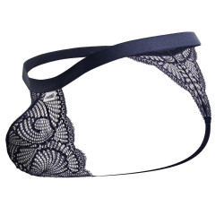 CandyMan String en dentelle Bachos Marine